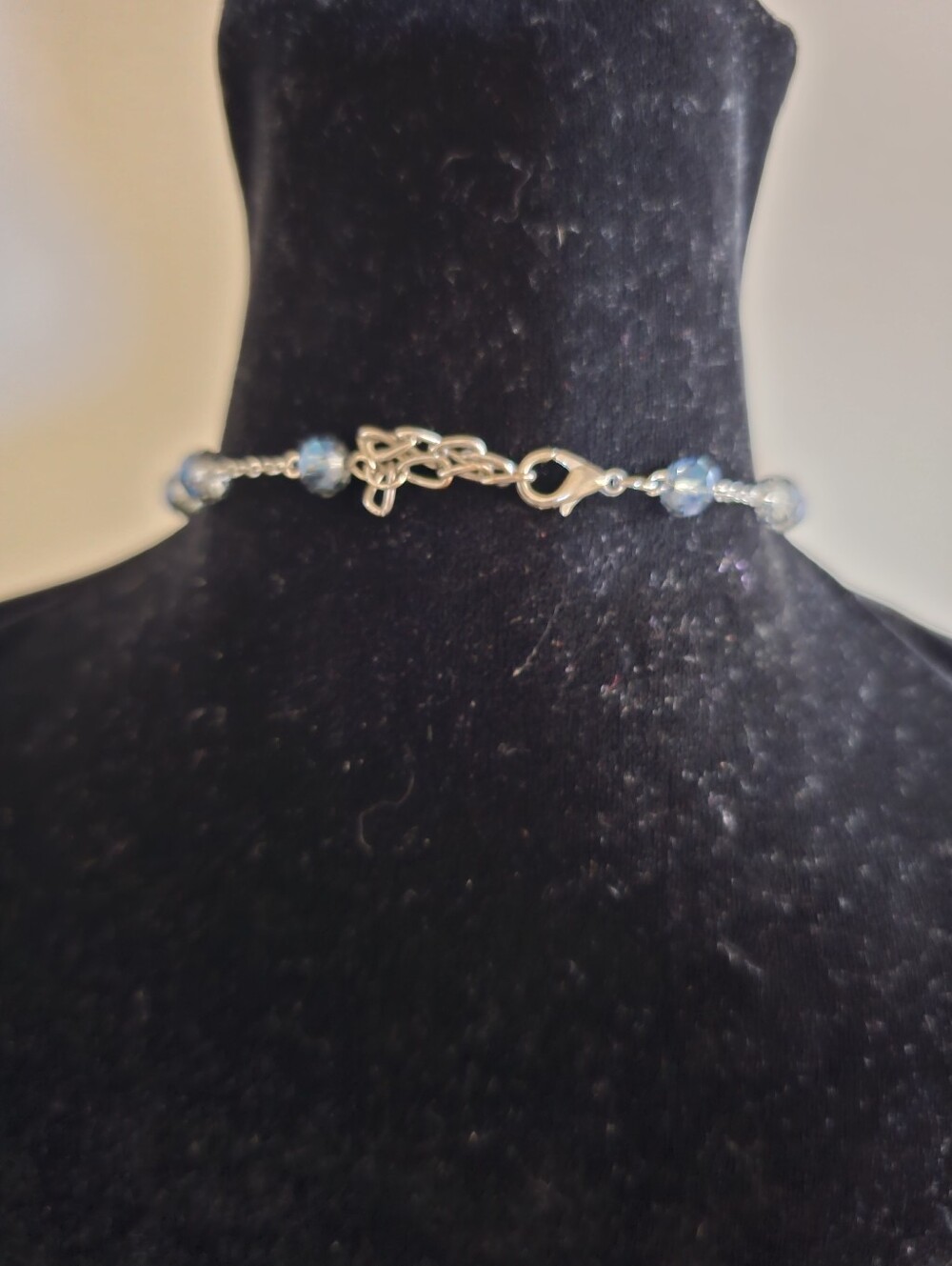 Blue Floral Statement Necklace - Women's Jewelry - Picture 3 of 3